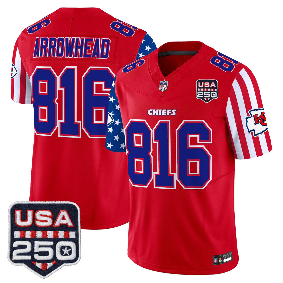 Men's Chiefs "America 250 Edition" Vapor Limited Jersey - All Stitched