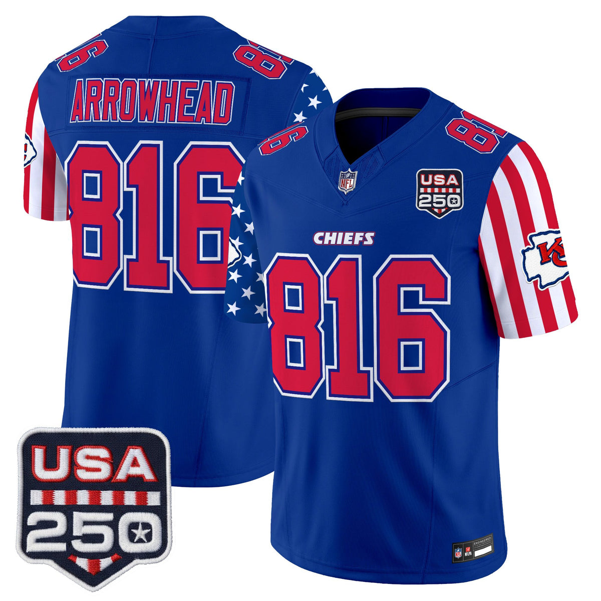Men's Chiefs "America 250 Edition" Vapor Limited Jersey - All Stitched