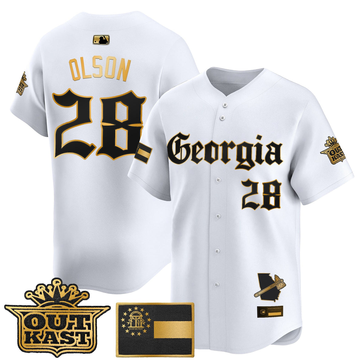 Men's Atlanta Braves 'Georgia x Outkast Gothic Edition' Vapor Premier Limited Jersey - All Stitched