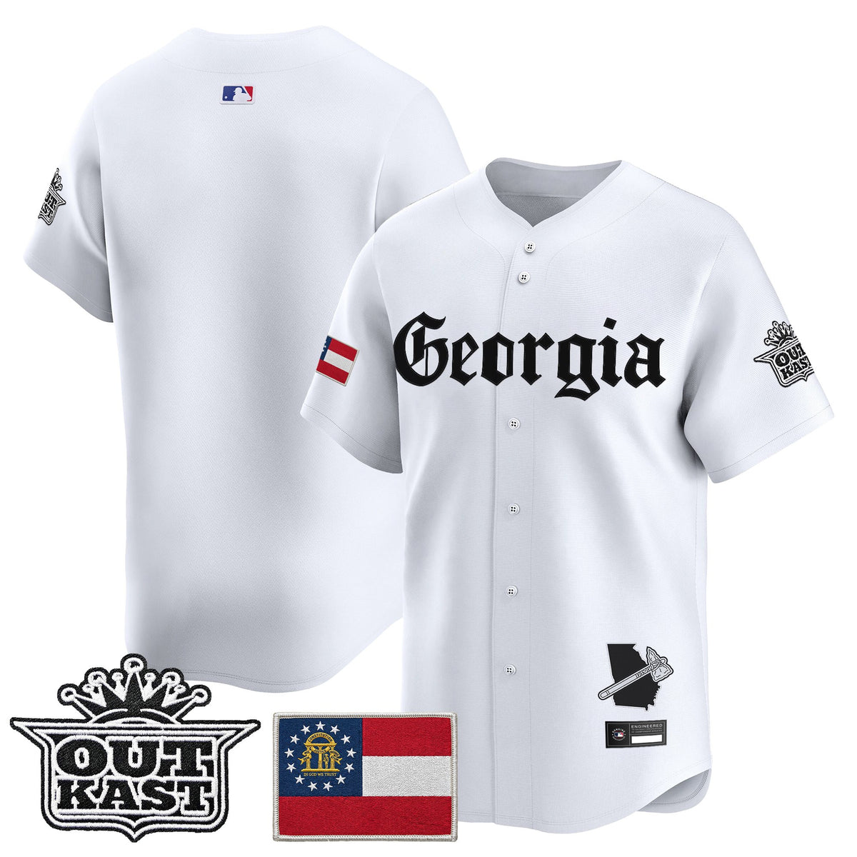 Men's Atlanta Braves 'Georgia x Outkast Gothic Edition' Vapor Premier Limited Jersey - All Stitched