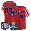 Texas Longhorn "America 250 Edition" Vapor Premier Limited Custom Jersey - 2026 World Series (WCWS) - All Stitched