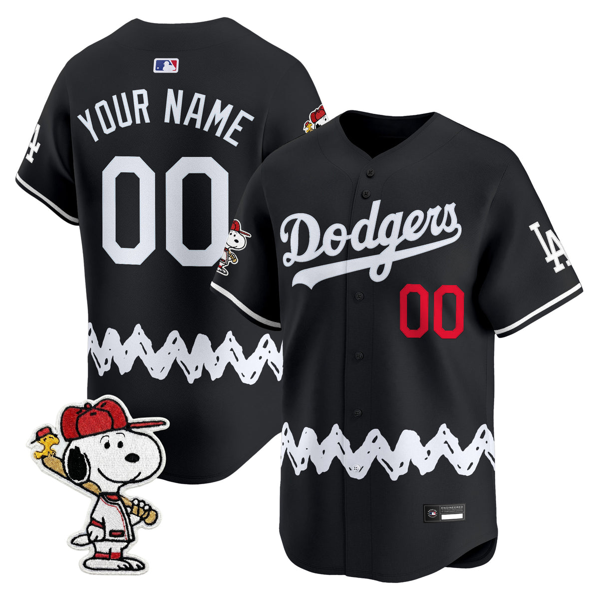 Los Angeles Dodgers x Peanuts Vapor Premier Limited Custom Jersey - Stitched