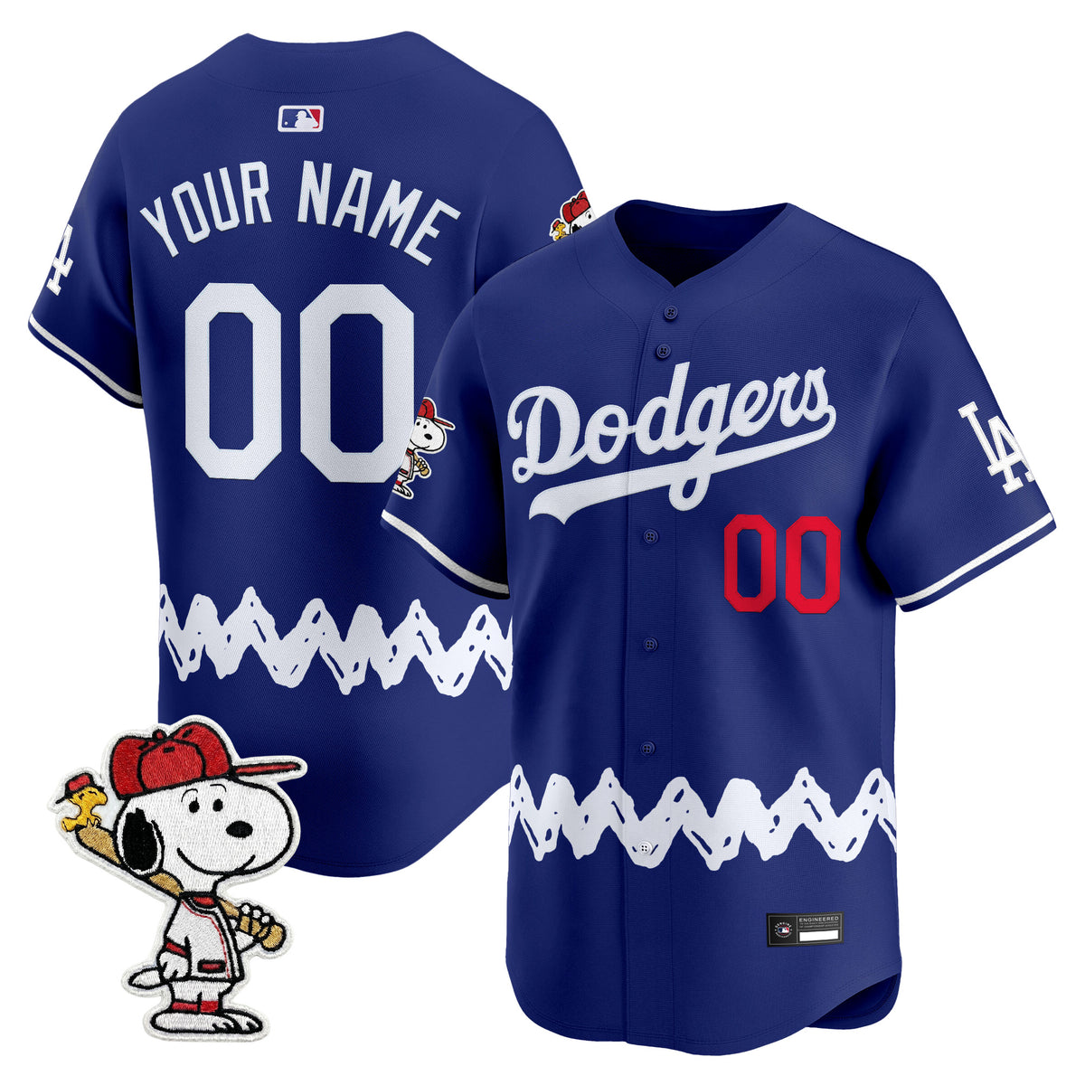 Los Angeles Dodgers x Peanuts Vapor Premier Limited Custom Jersey - Stitched