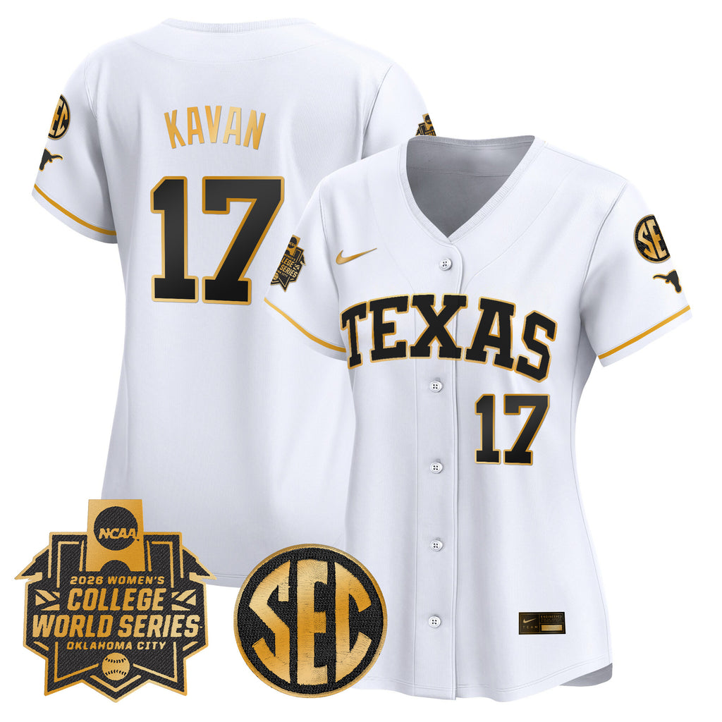 Women's Texas Longhorns Softball 2026 World Series (WCWS) Vapor Premier Limited Jersey - All Stitched