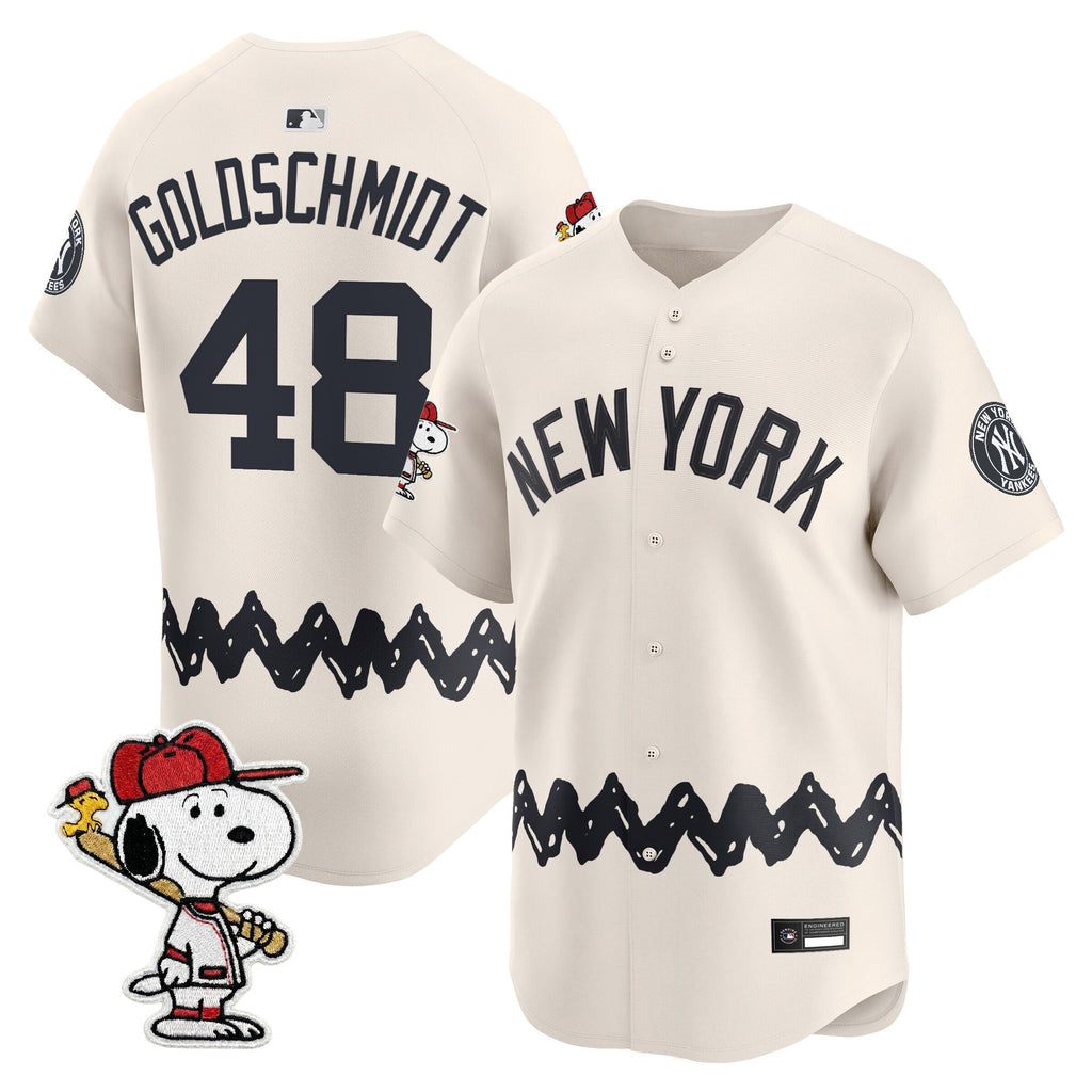 Men's Yankees x Peanuts Vapor Premier Limited Jersey - Stitched