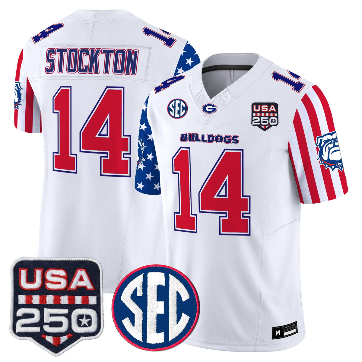 Men's Georgia Bulldogs "America 250 Edition" Vapor Limited Jersey - All Stitched