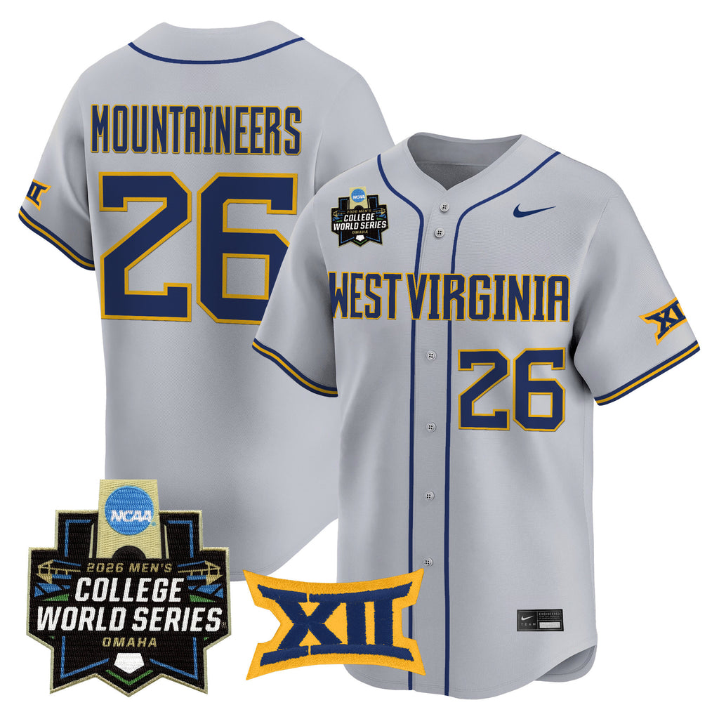 Men's West Virginia Mountaineers 2026 World Series Patch Vapor Premier Limited Jersey - All Stitched