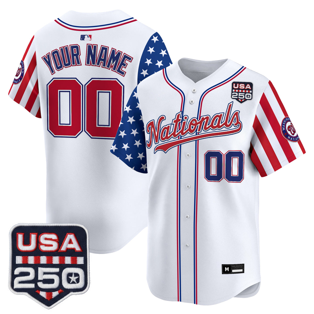 Washington Nationals "America 250 Edition" Vapor Premier Limited Custom Jersey - All Stitched