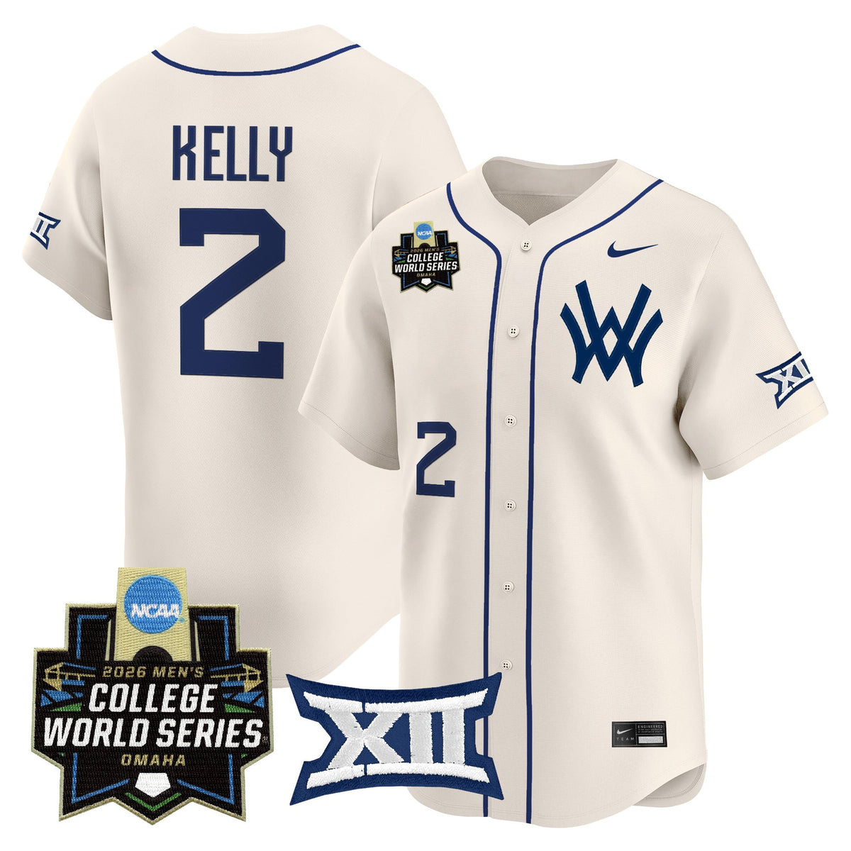 Men's West Virginia Mountaineers 2026 World Series Patch Vapor Premier Limited Jersey - All Stitched