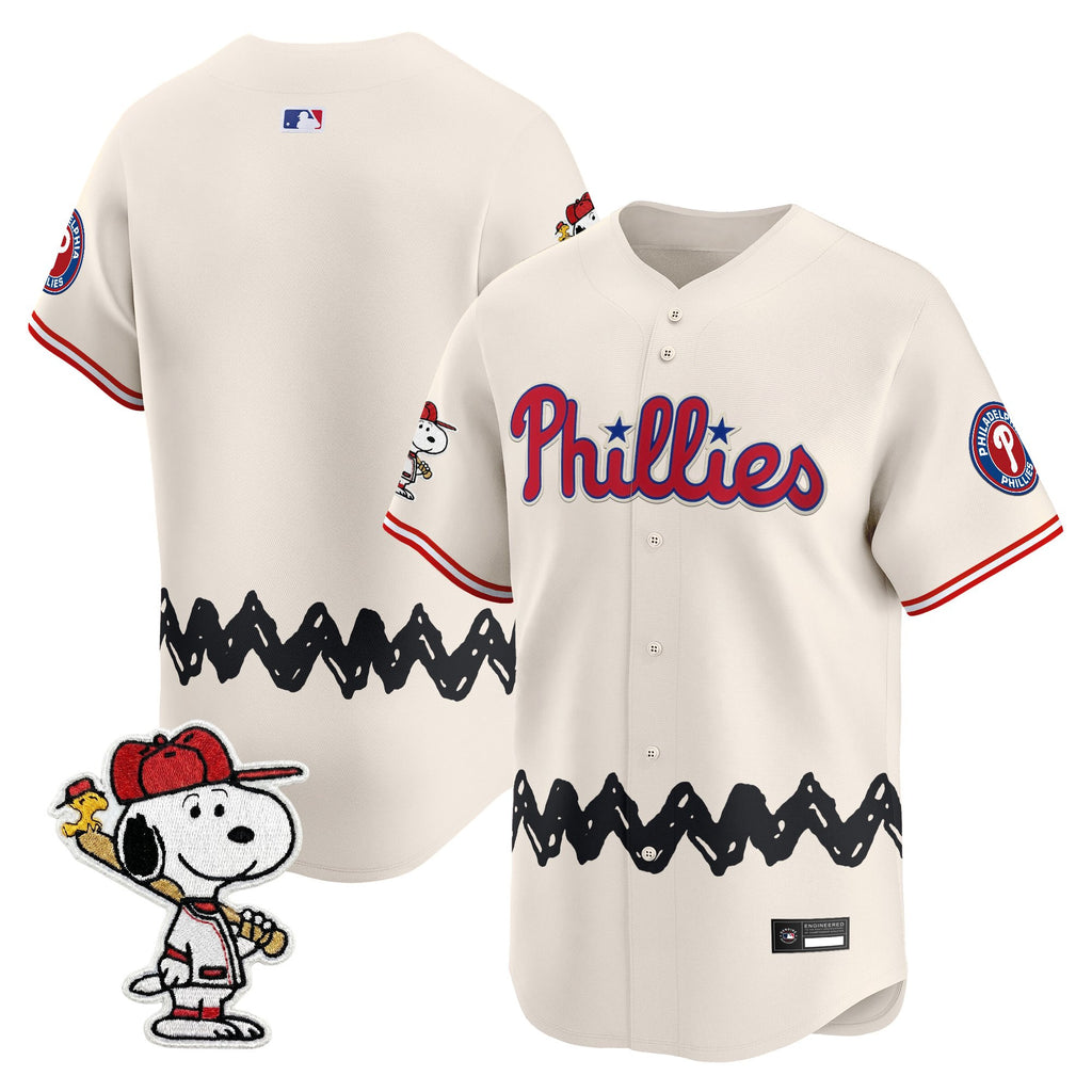 Men's Philadelphia Phillies x Peanuts Vapor Premier Limited Jersey - Stitched