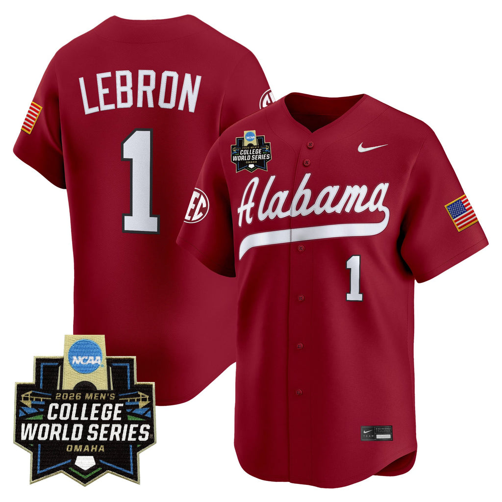 Men's Alabama Crimson Tide 2026 World Series Vapor Premier Limited Jersey - All Stitched