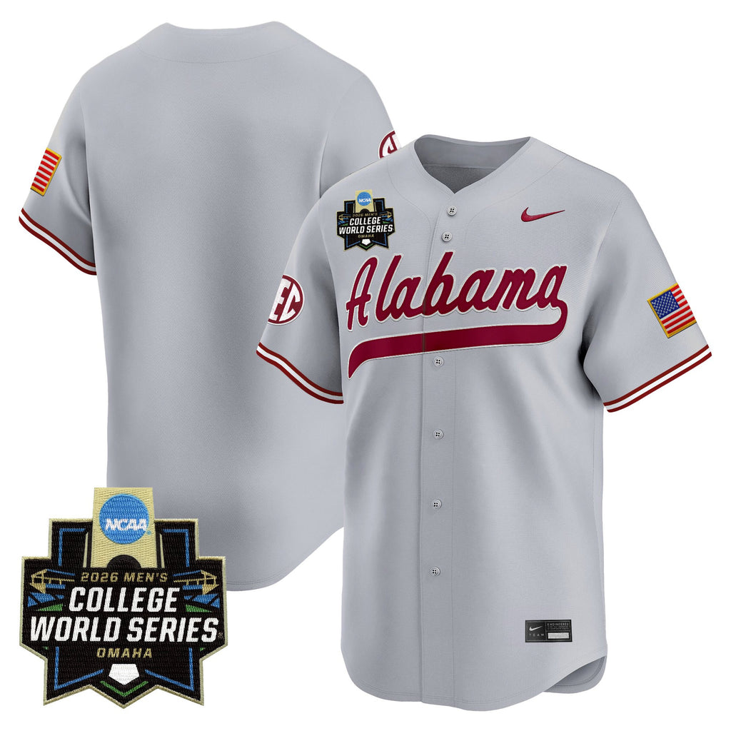 Men's Alabama Crimson Tide 2026 World Series Vapor Premier Limited Jersey - All Stitched