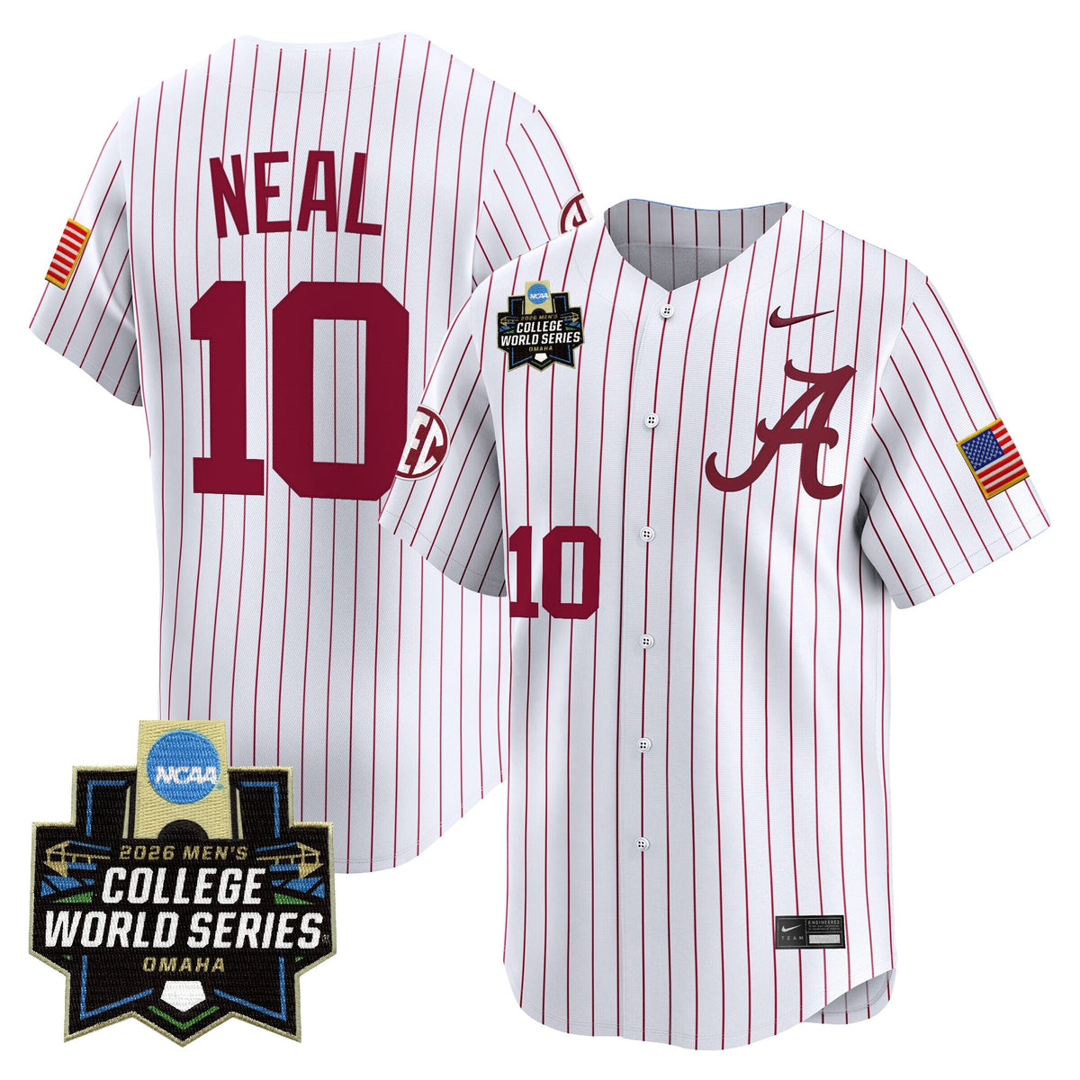 Men's Alabama Crimson Tide 2026 World Series Vapor Premier Limited Jersey - All Stitched
