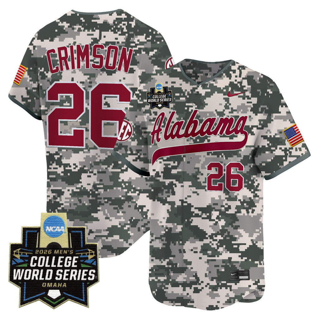 Men's Alabama Crimson Tide 2026 World Series Vapor Premier Limited Jersey - All Stitched