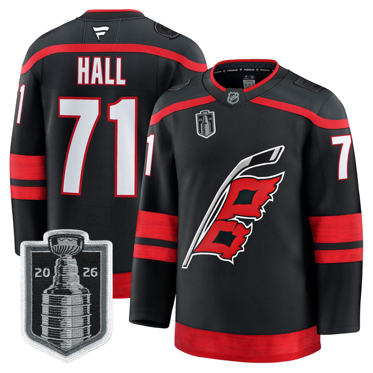 Men's Carolina Hurricanes 2026 Stanley Cup Patch Premium Jersey - All Stitched
