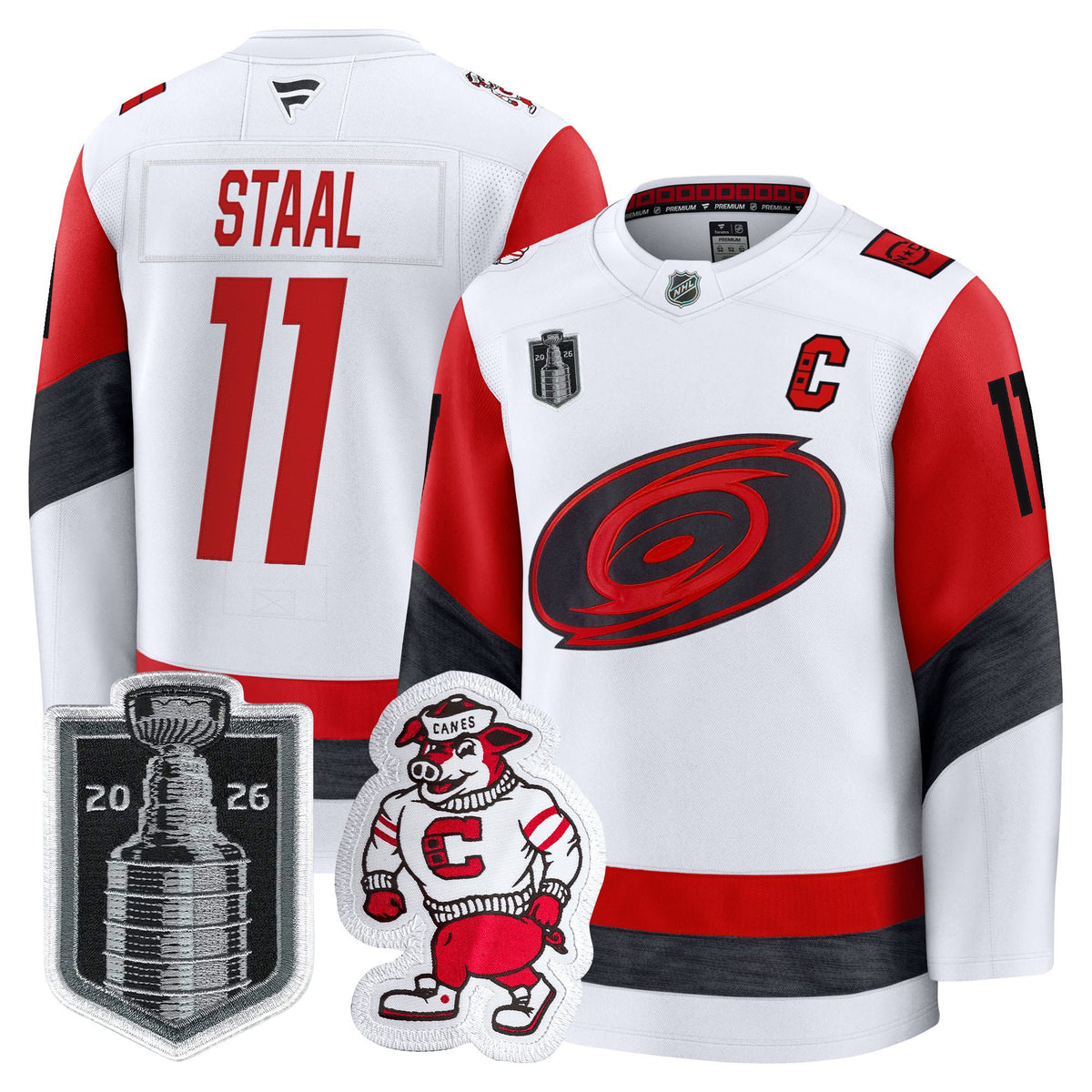 Men's Carolina Hurricanes 2026 Stanley Cup Patch Premium Jersey - All Stitched