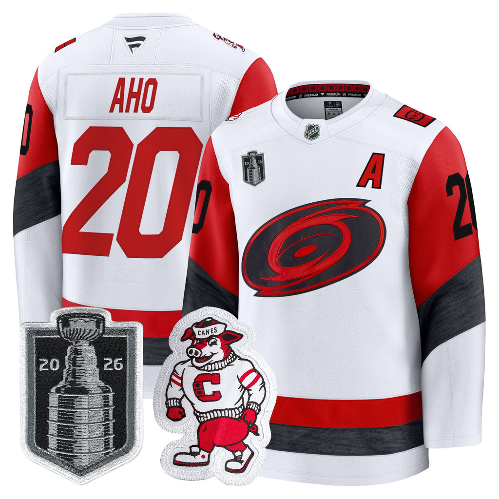 Men's Carolina Hurricanes 2026 Stanley Cup Patch Premium Jersey - All Stitched