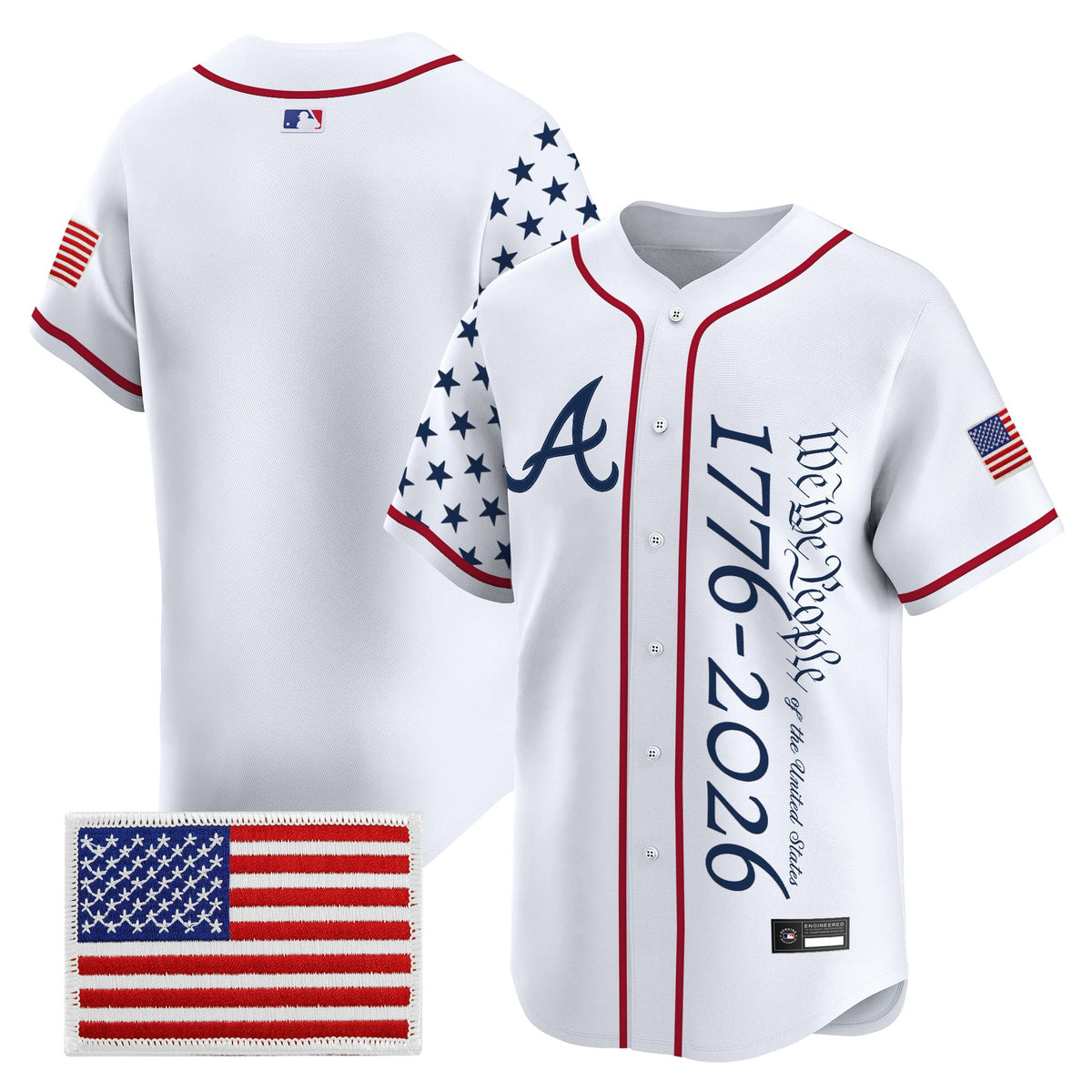 Men's Atlanta Braves "America 250 Edition" Vapor Premier Limited Jersey V2 - Stitched