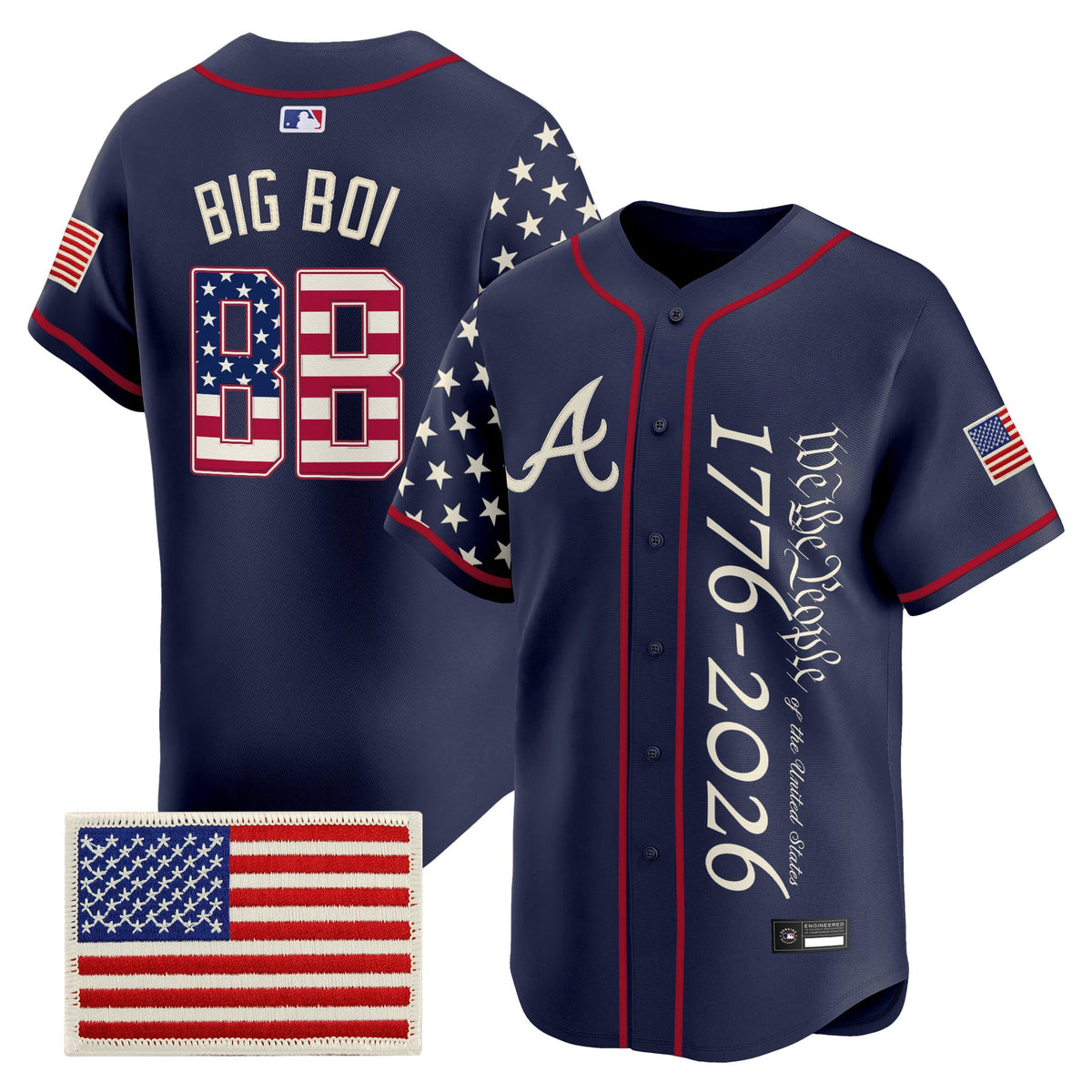 Men's Atlanta Braves "America 250 Edition" Vapor Premier Limited Jersey V2 - Stitched