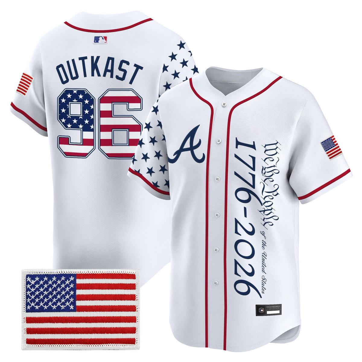 Men's Atlanta Braves "America 250 Edition" Vapor Premier Limited Jersey V2 - Stitched