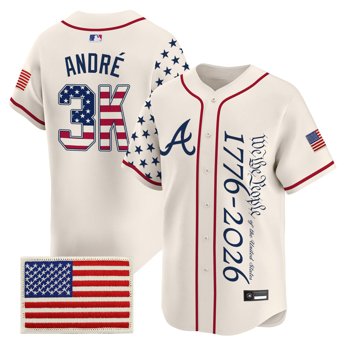 Men's Atlanta Braves "America 250 Edition" Vapor Premier Limited Jersey V2 - Stitched