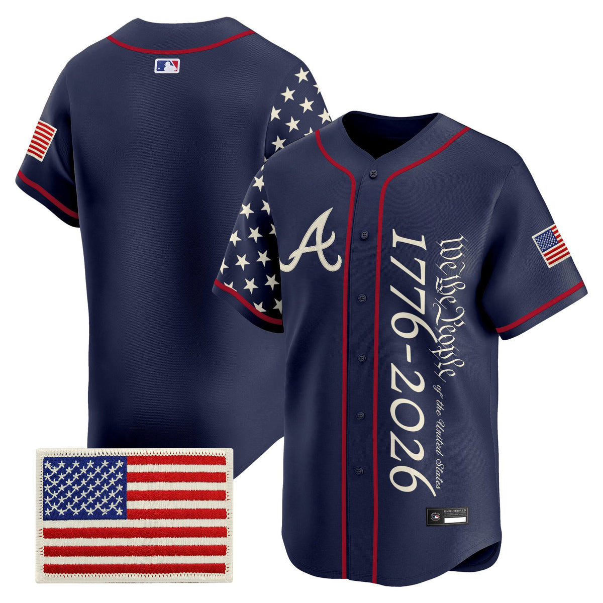 Men's Atlanta Braves "America 250 Edition" Vapor Premier Limited Jersey V2 - Stitched