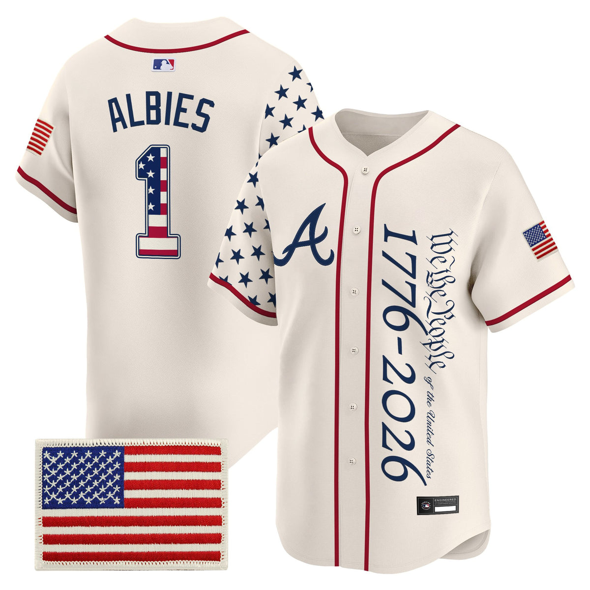 Men's Atlanta Braves "America 250 Edition" Vapor Premier Limited Jersey V2 - Stitched