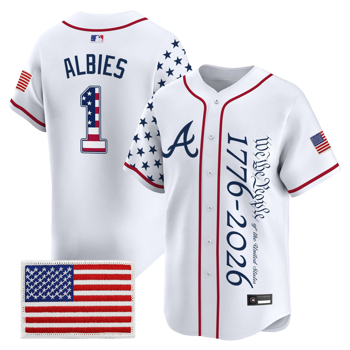 Men's Atlanta Braves "America 250 Edition" Vapor Premier Limited Jersey V2 - Stitched