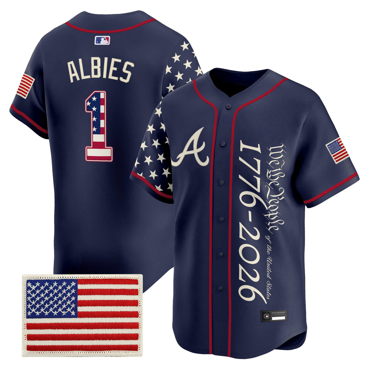 Men's Atlanta Braves "America 250 Edition" Vapor Premier Limited Jersey V2 - Stitched