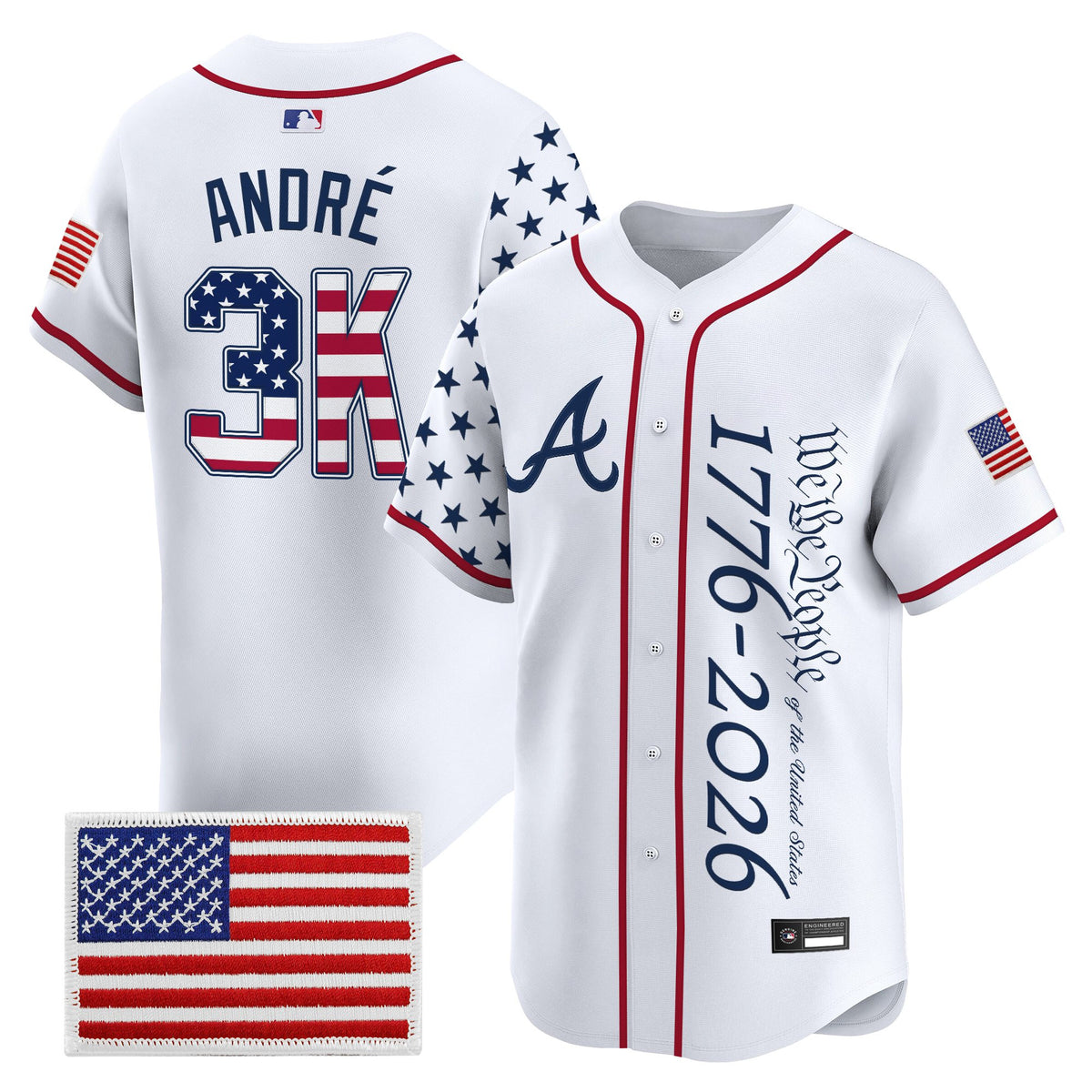 Men's Atlanta Braves "America 250 Edition" Vapor Premier Limited Jersey V2 - Stitched
