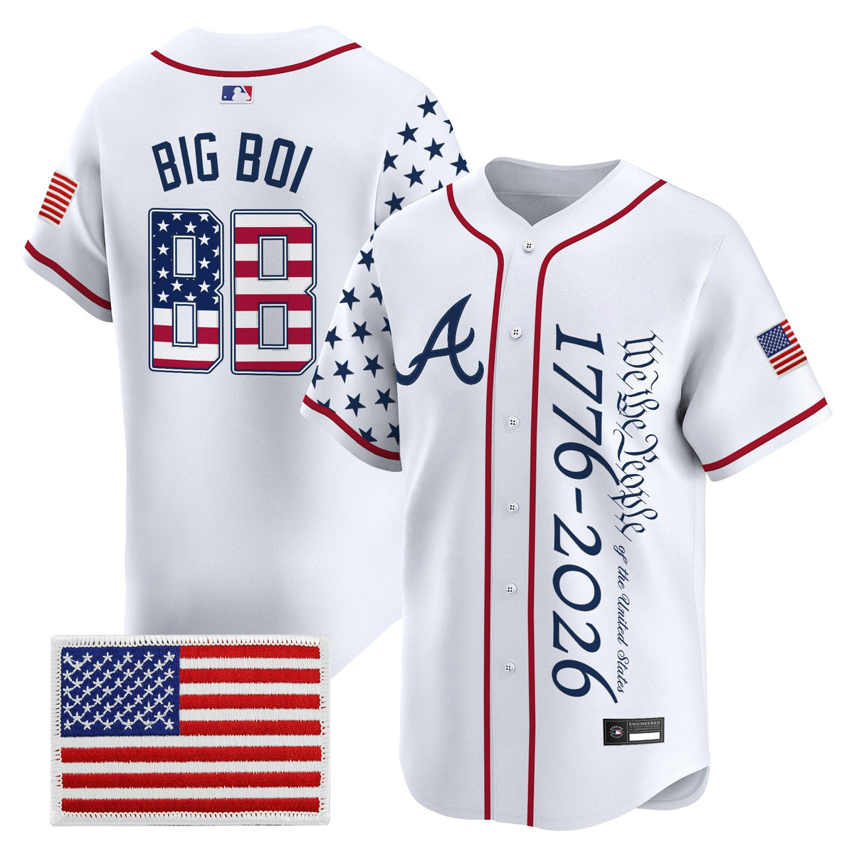 Men's Atlanta Braves "America 250 Edition" Vapor Premier Limited Jersey V2 - Stitched