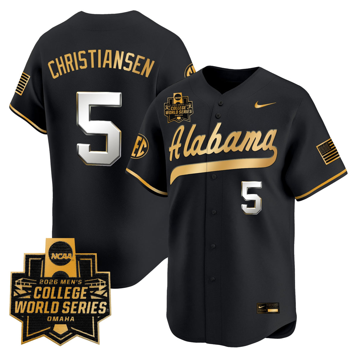 Men's Alabama Crimson Tide 2026 World Series Vapor Premier Limited Jersey V2 - All Stitched
