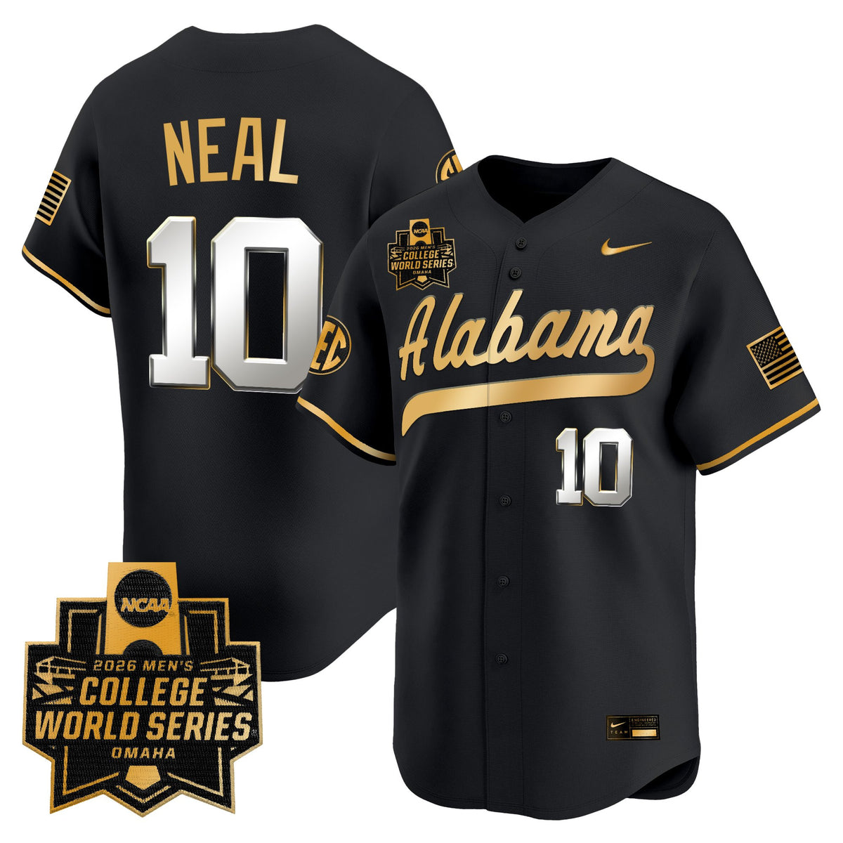 Men's Alabama Crimson Tide 2026 World Series Vapor Premier Limited Jersey V2 - All Stitched