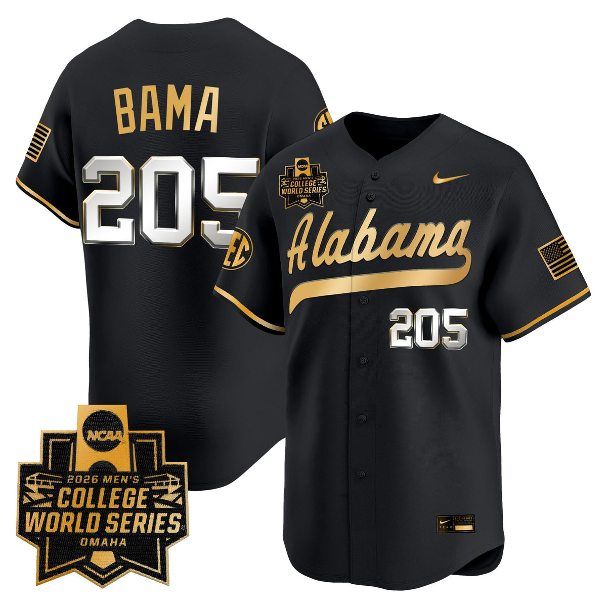 Men's Alabama Crimson Tide 2026 World Series Vapor Premier Limited Jersey V2 - All Stitched