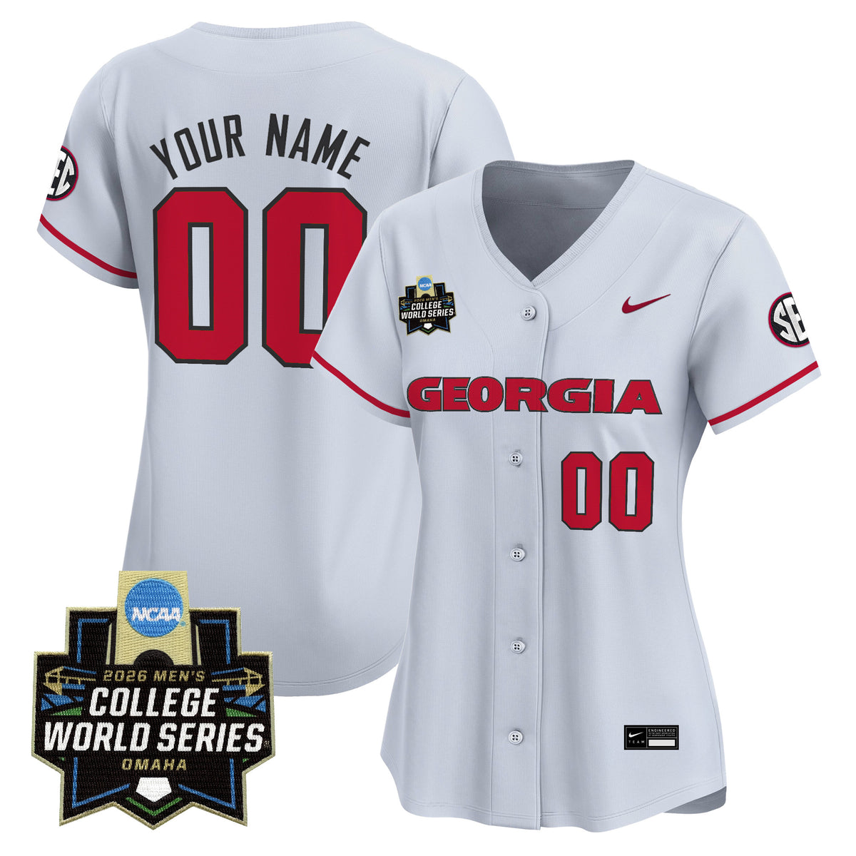 Georgia Bulldogs Baseball 2026 World Series Vapor Premier Limited Custom Jersey - All Stitched