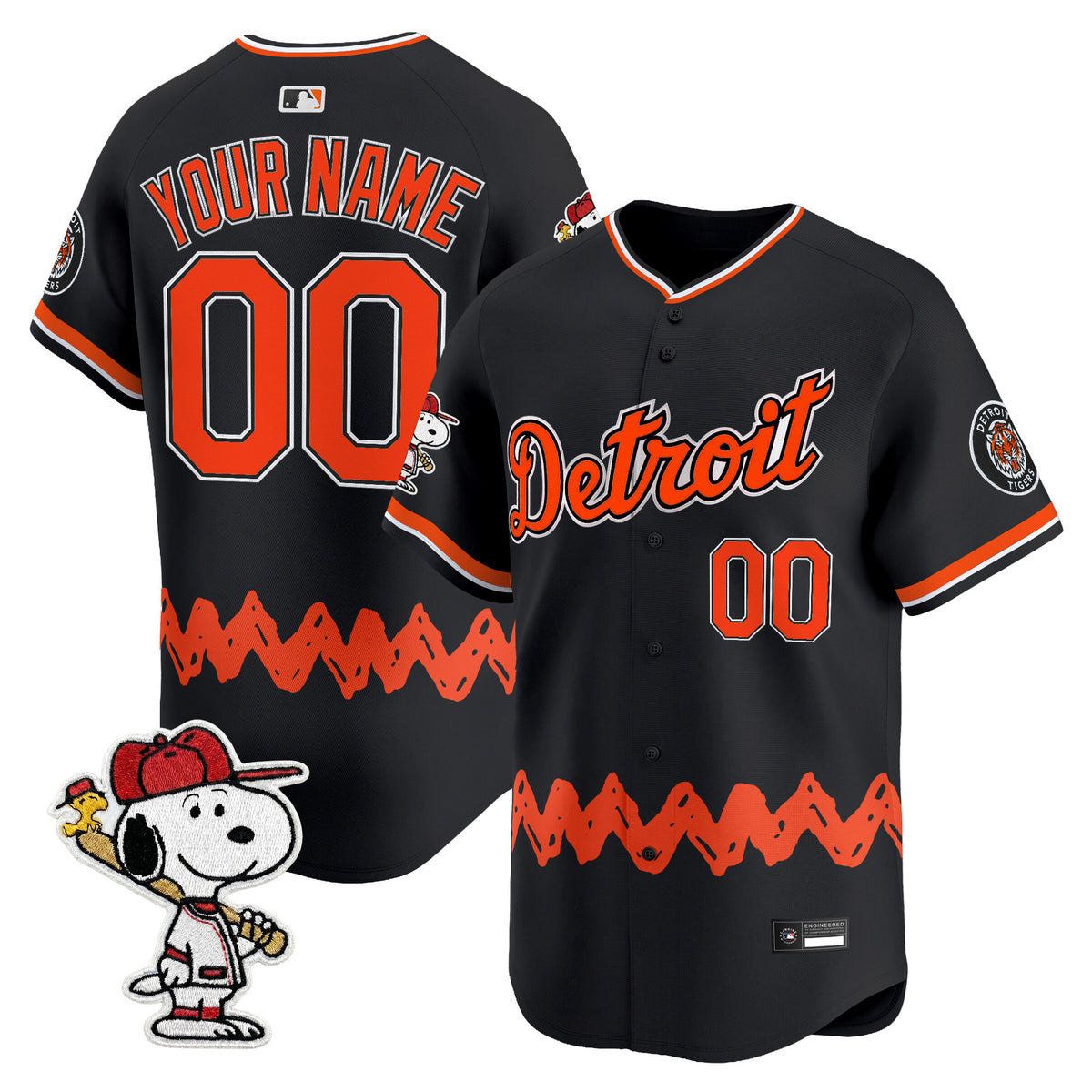 Detroit Tigers x Peanuts Vapor Premier Limited Custom Jersey - Stitched
