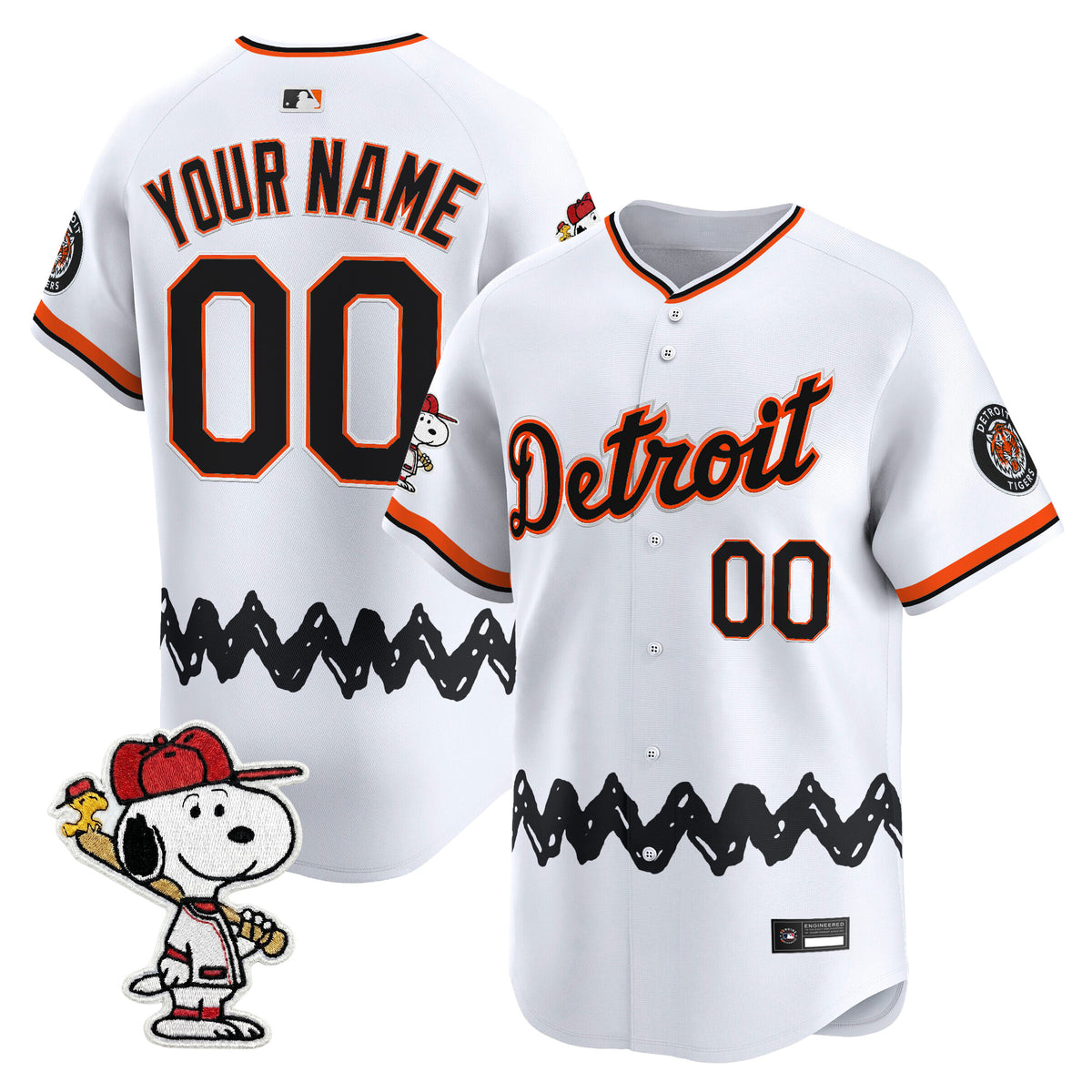 Detroit Tigers x Peanuts Vapor Premier Limited Custom Jersey - Stitched