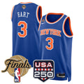 Men's New York Knicks 2026 Finals Swingman Jersey - 250 America Patch - All Stitched