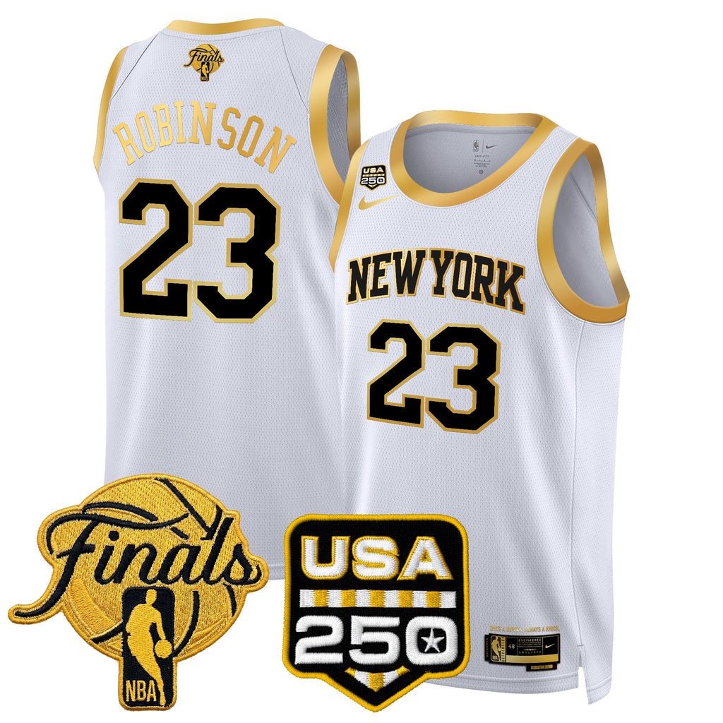 Men's New York Knicks 2026 Finals Swingman Jersey - 250 America Patch - All Stitched