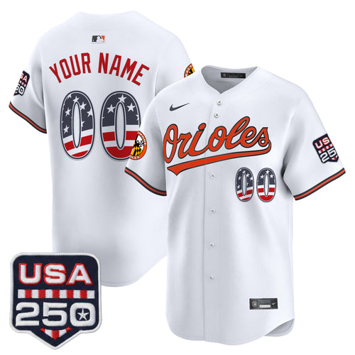 Baltimore Orioles USA 250 Fourth of July Vapor Premier Limited Custom Jersey - All Stitched