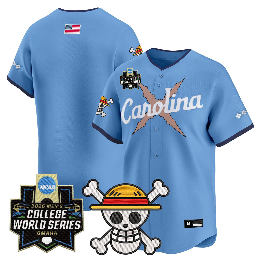 Men's North Carolina Tar Heels 2026 World Series x One Piece Vapor Premier Limited Jersey - All Stitched