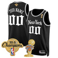 New York Knicks 2026 Champions Patch Custom Swingman Jersey - Gothic Edition- All Stitched