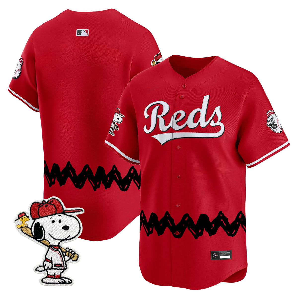 Men's Cincinnati Reds x Peanuts Vapor Premier Limited Jersey - Stitched