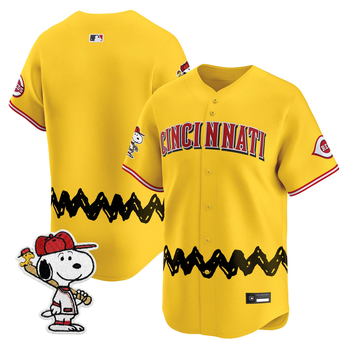 Men's Cincinnati Reds x Peanuts Vapor Premier Limited Jersey - Stitched