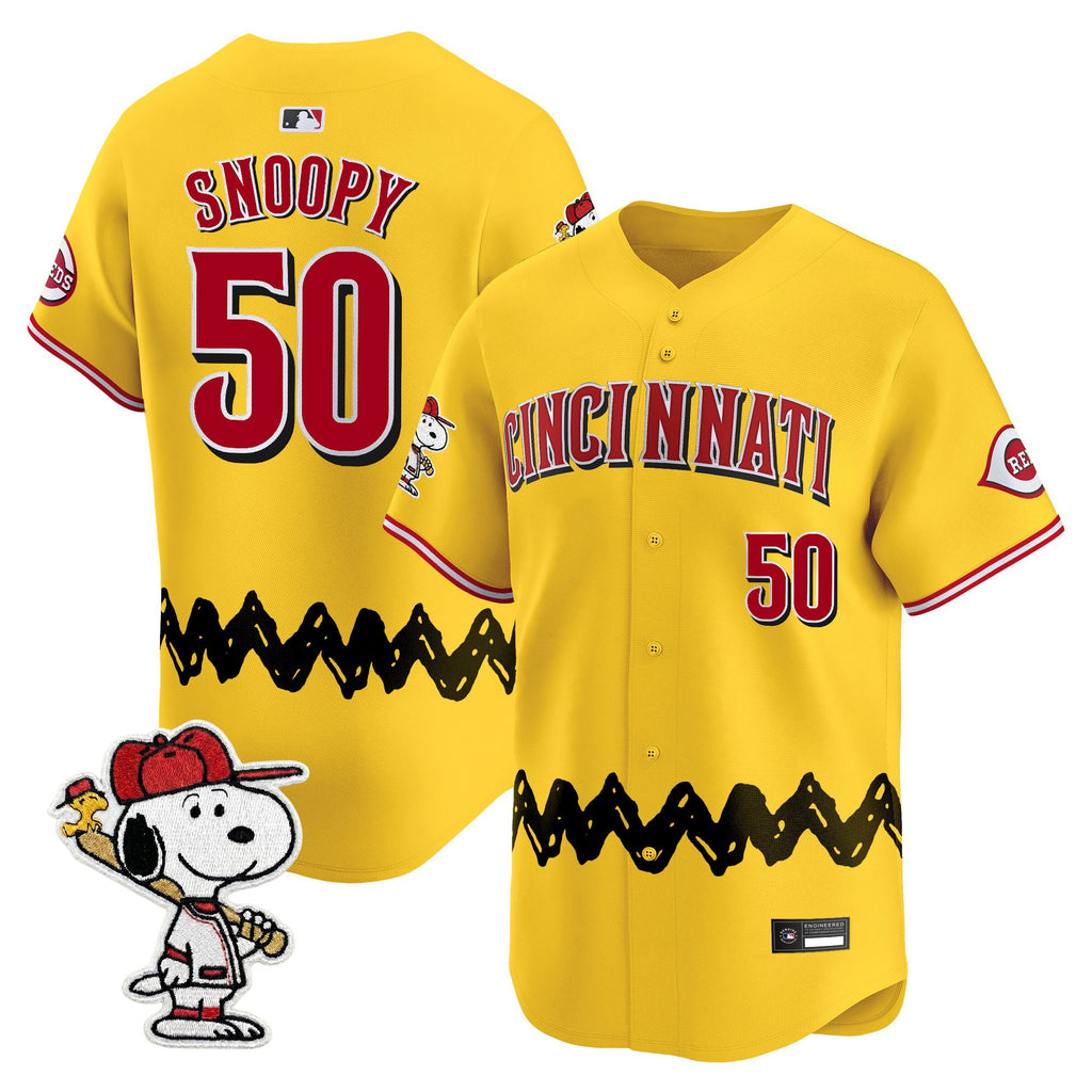 Men's Cincinnati Reds x Peanuts Vapor Premier Limited Jersey - Stitched
