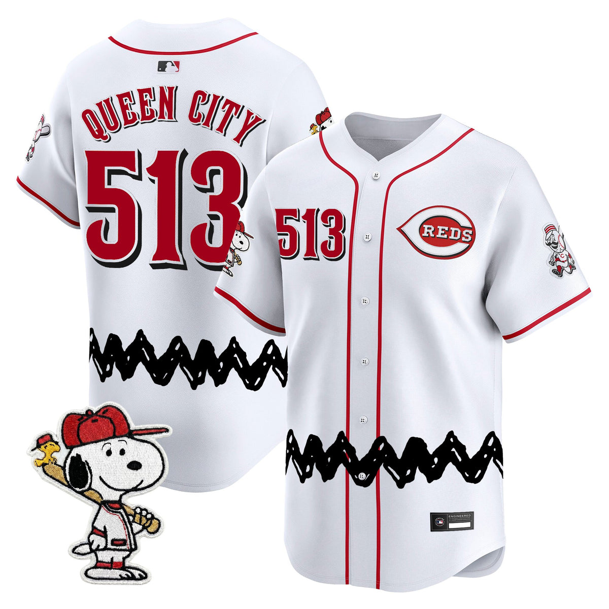 Men's Cincinnati Reds x Peanuts Vapor Premier Limited Jersey - Stitched