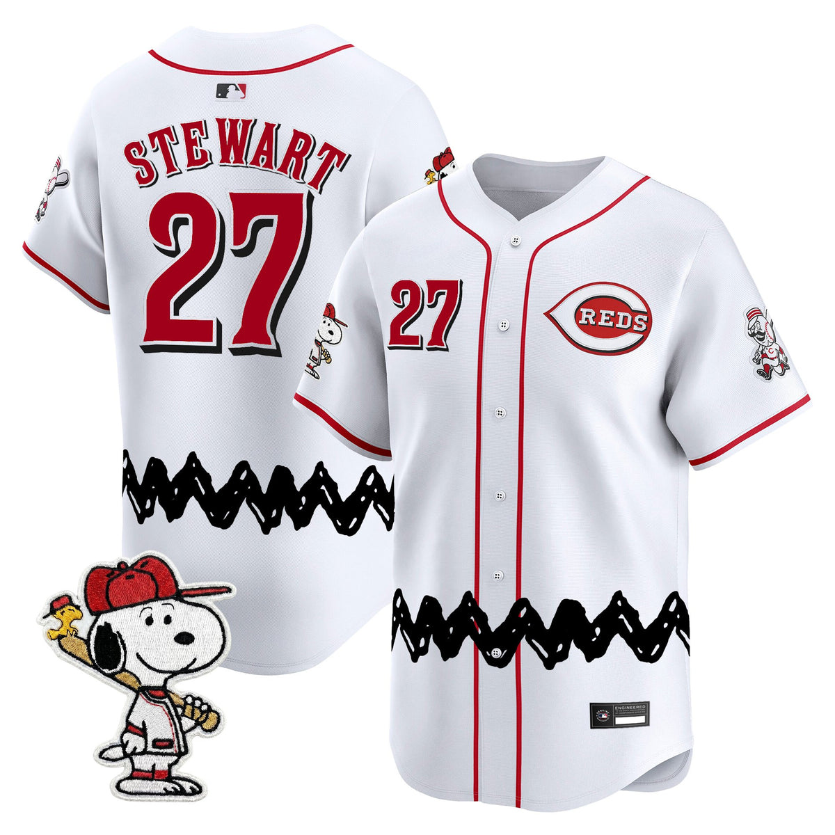 Men's Cincinnati Reds x Peanuts Vapor Premier Limited Jersey - Stitched