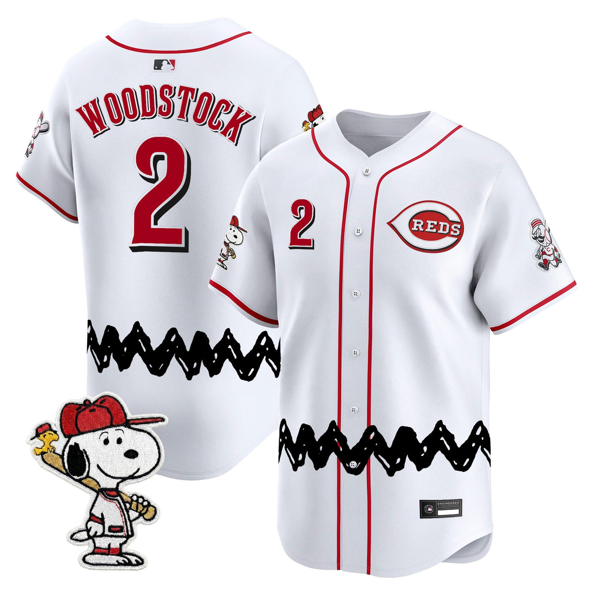 Men's Cincinnati Reds x Peanuts Vapor Premier Limited Jersey - Stitched