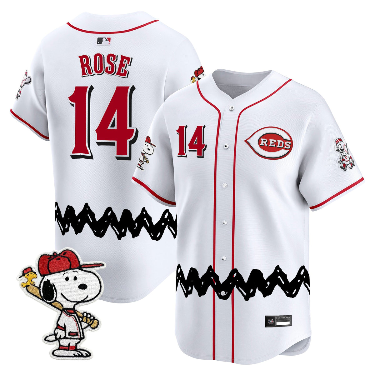 Men's Cincinnati Reds x Peanuts Vapor Premier Limited Jersey - Stitched
