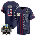 Men's North Carolina Tar Heels 2026 World Series "America 250 Edition" Vapor Premier Limited Jersey V2 - All Stitched
